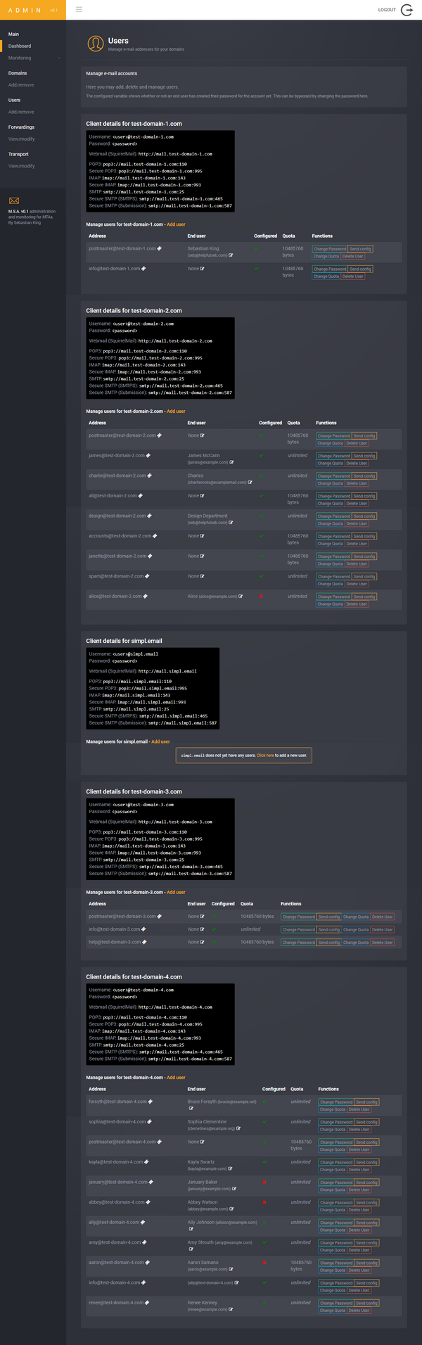 View Users Page